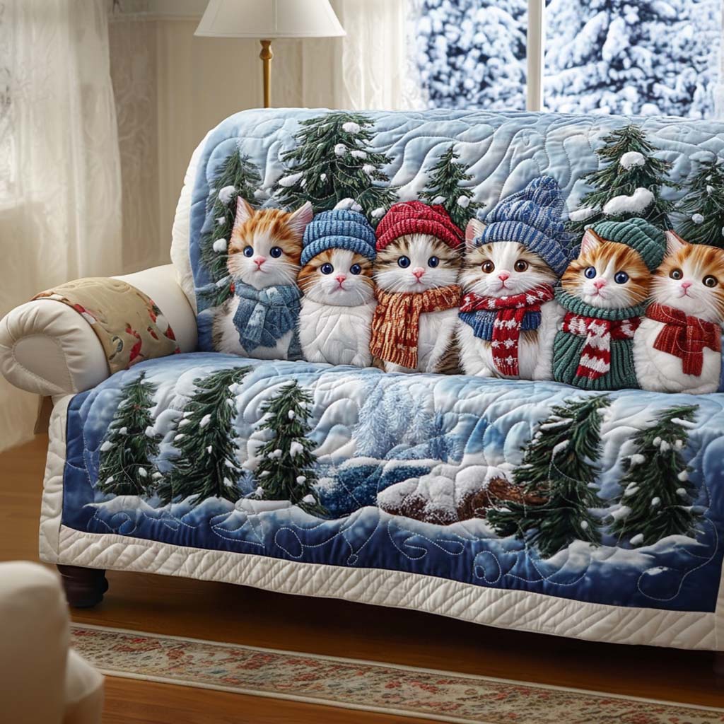 Cozy Whisker Quilted Sofa Cover Minimalist Home Room Decor Home Decor Gift Ideas - Tradiviet