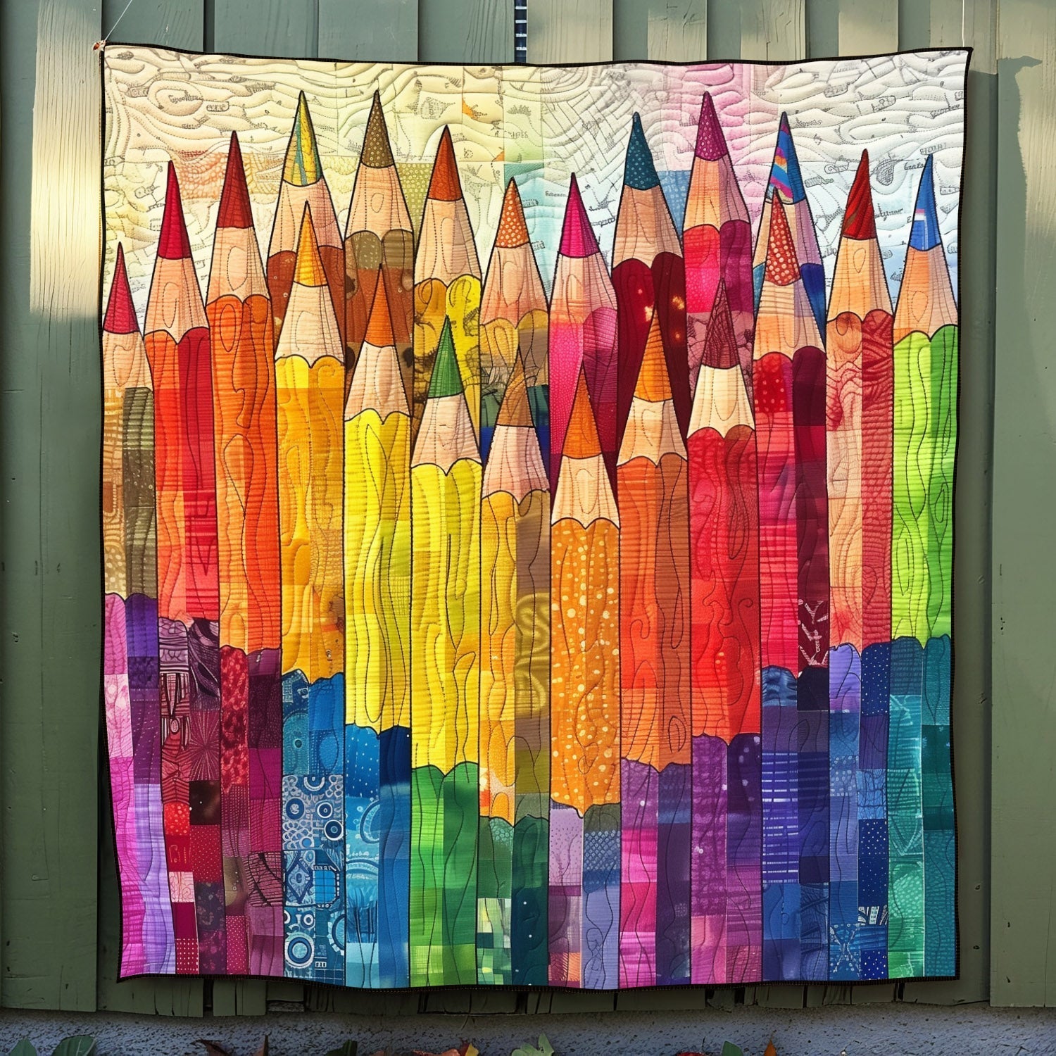 Crayon Carnival Quilted Blanket Room Decor Gift For Room Decor - Tradiviet