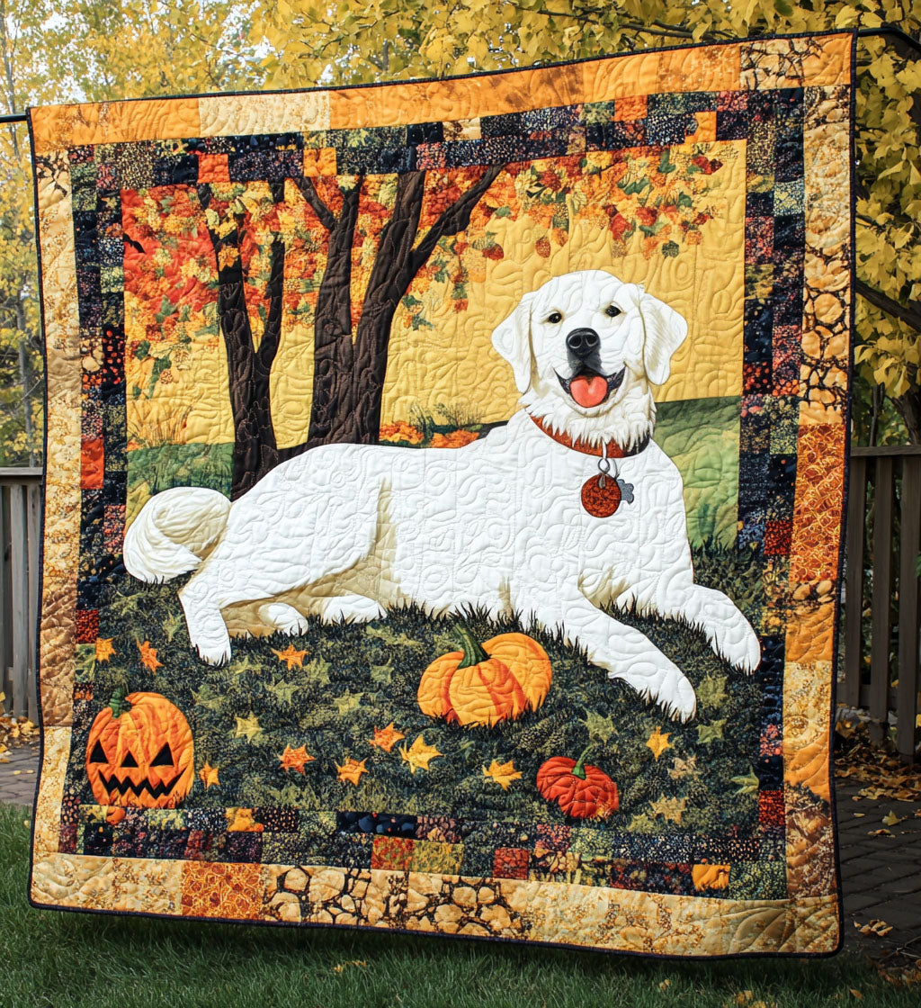 Cream Retriever Comfort Quilted Blanket Holiday Home Decor Gift For Living Room - Tradiviet