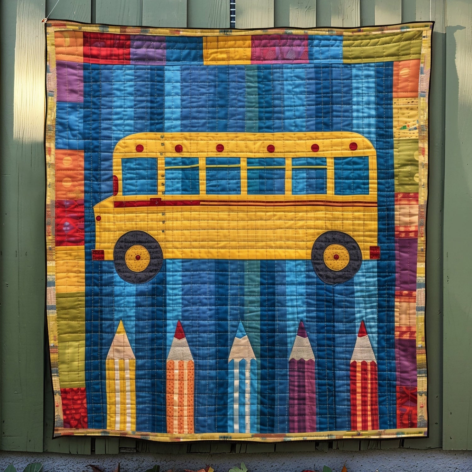 Creative Classroom Quilted Blanket Home Decor Gift For Boho Decor - Tradiviet