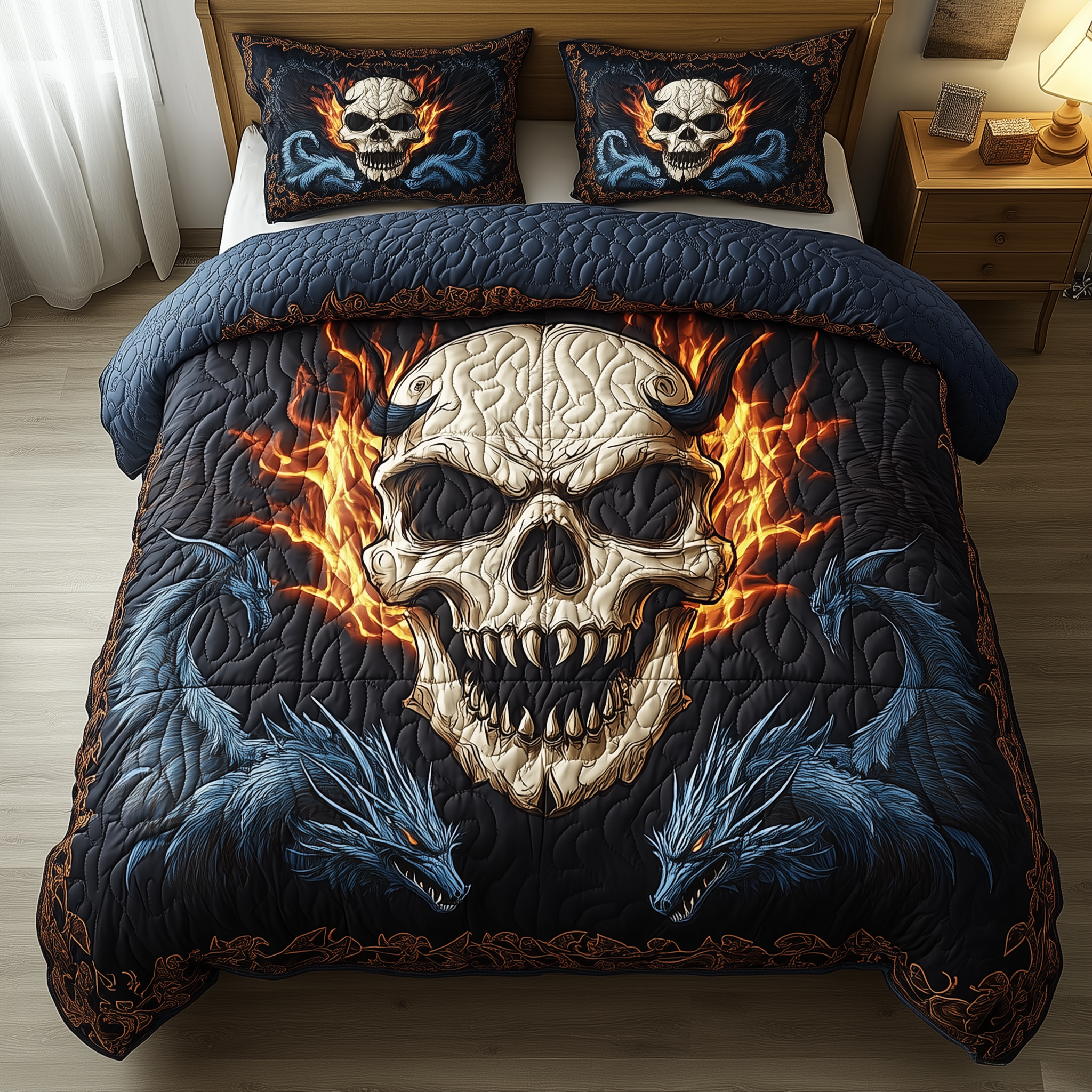 Crest of Doom Quilted Bedding Set Crest Doom Lake Gift For Crest Doom - Tradiviet