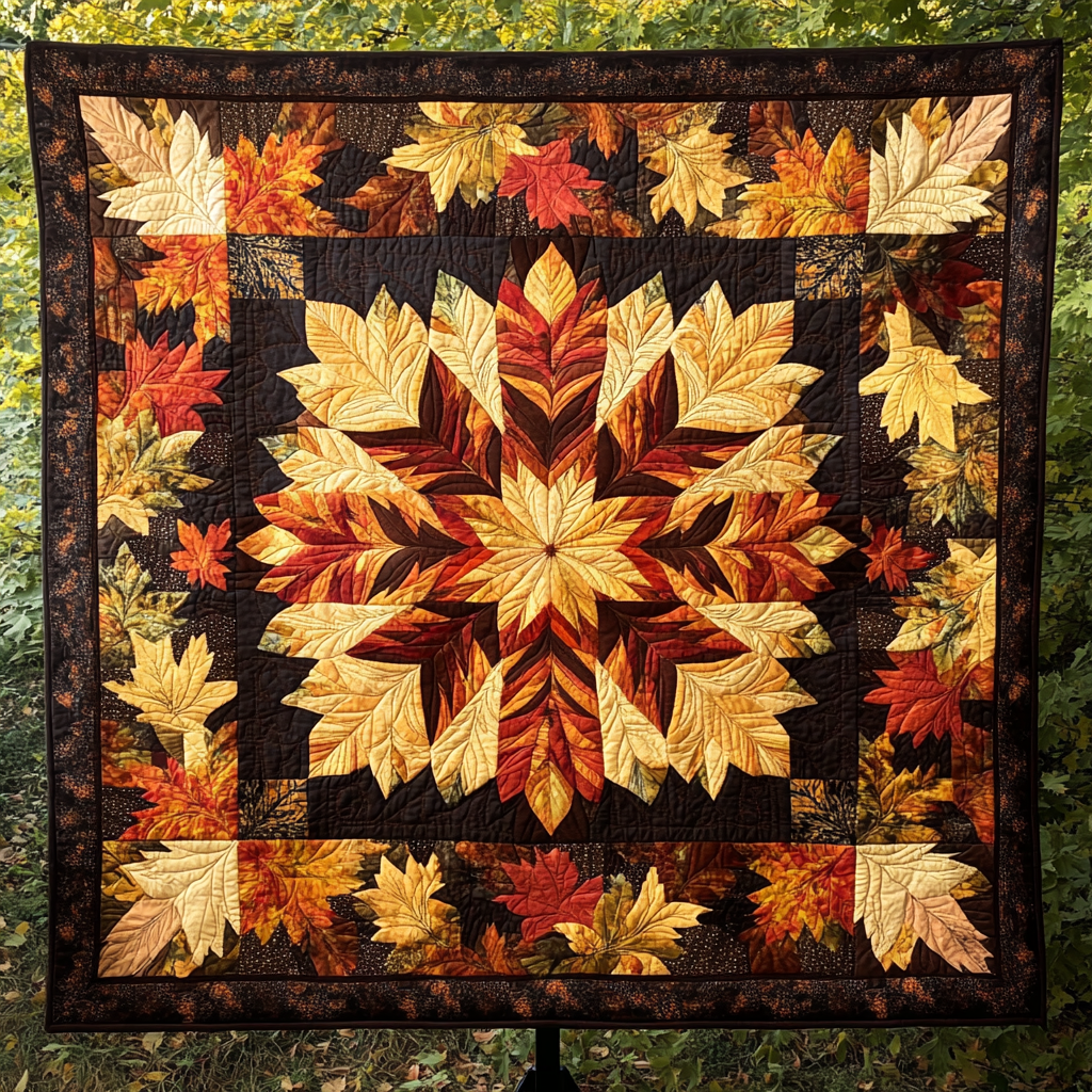 Crimson Fall Breeze Quilted Blanket Decorations For Your Room Gift For Family Decor - Tradiviet