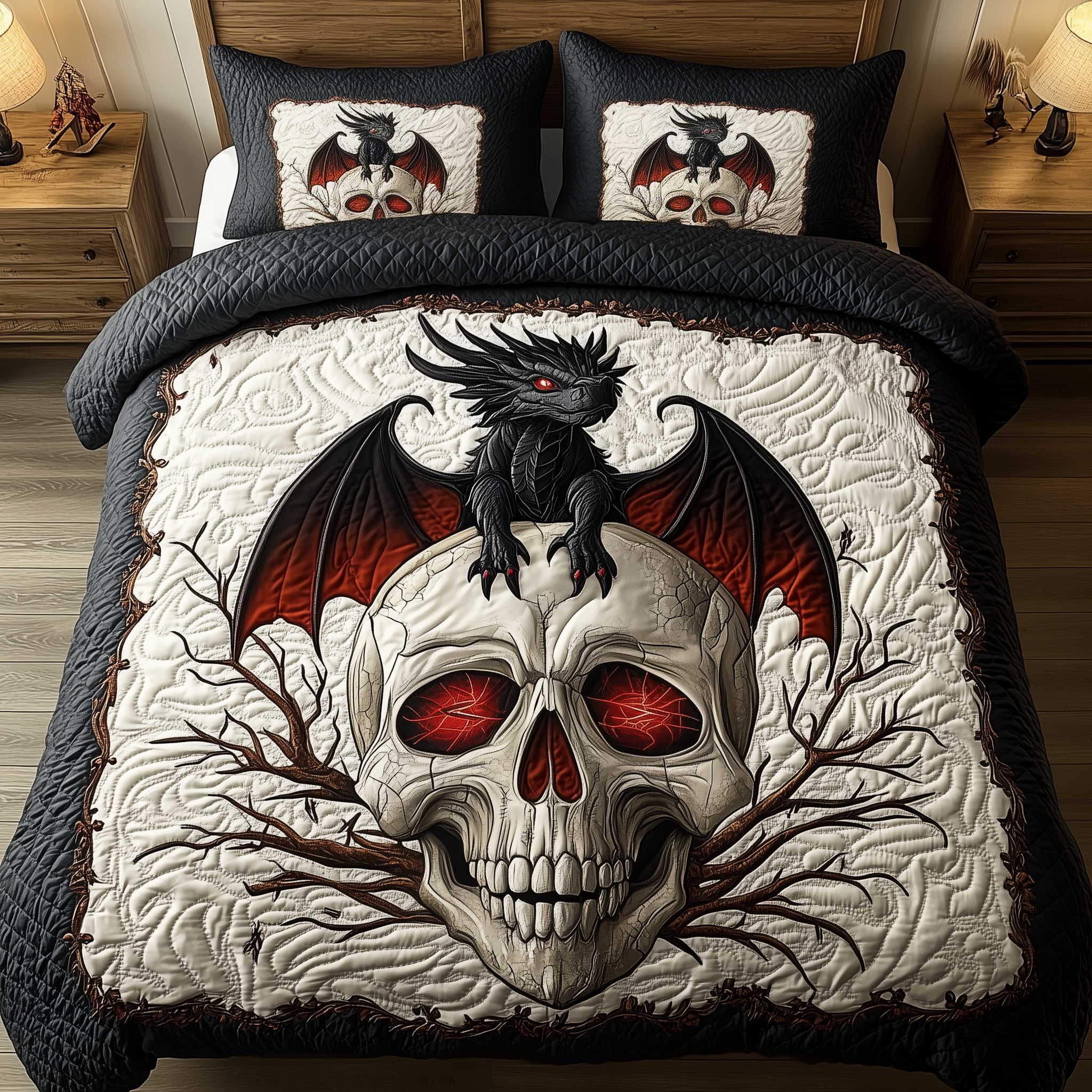 Crown of Death Quilted Bedding Set Crown Death Keepsake Gift For Crown Death - Tradiviet