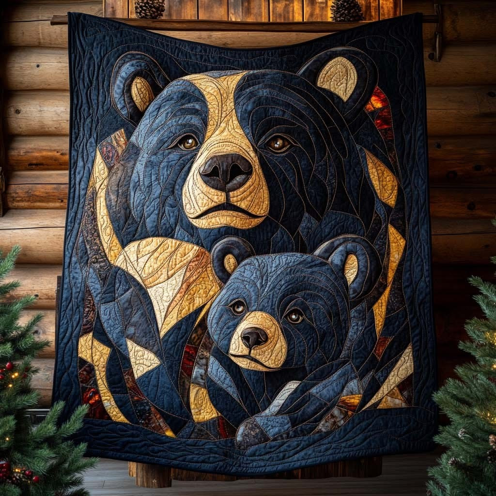 Cuddle Bears Quilt Blanket Adorable Cute Throw Blanket Bear Gifts For Mom Dad - Tradiviet