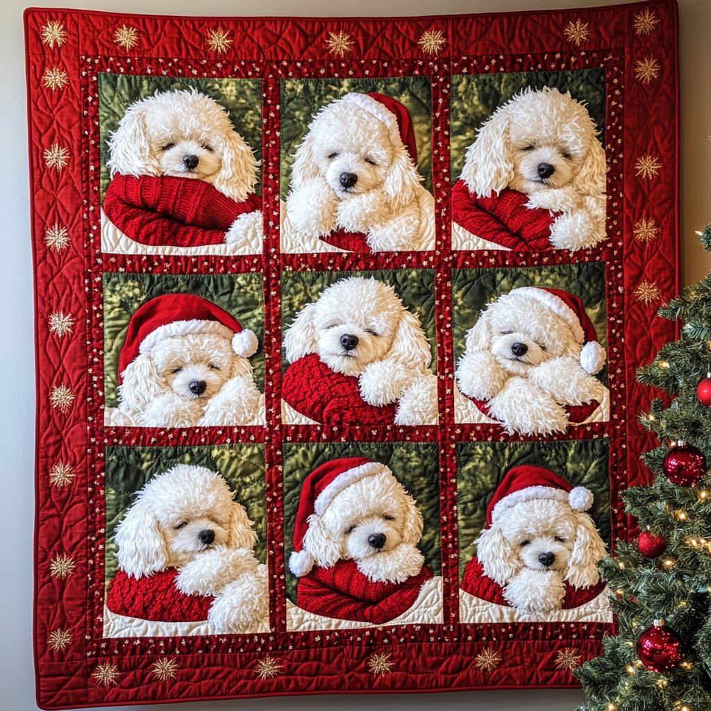 Cuddle Pups Quilted Blanket Independence Day 2026 Gift For Daughter - Tradiviet