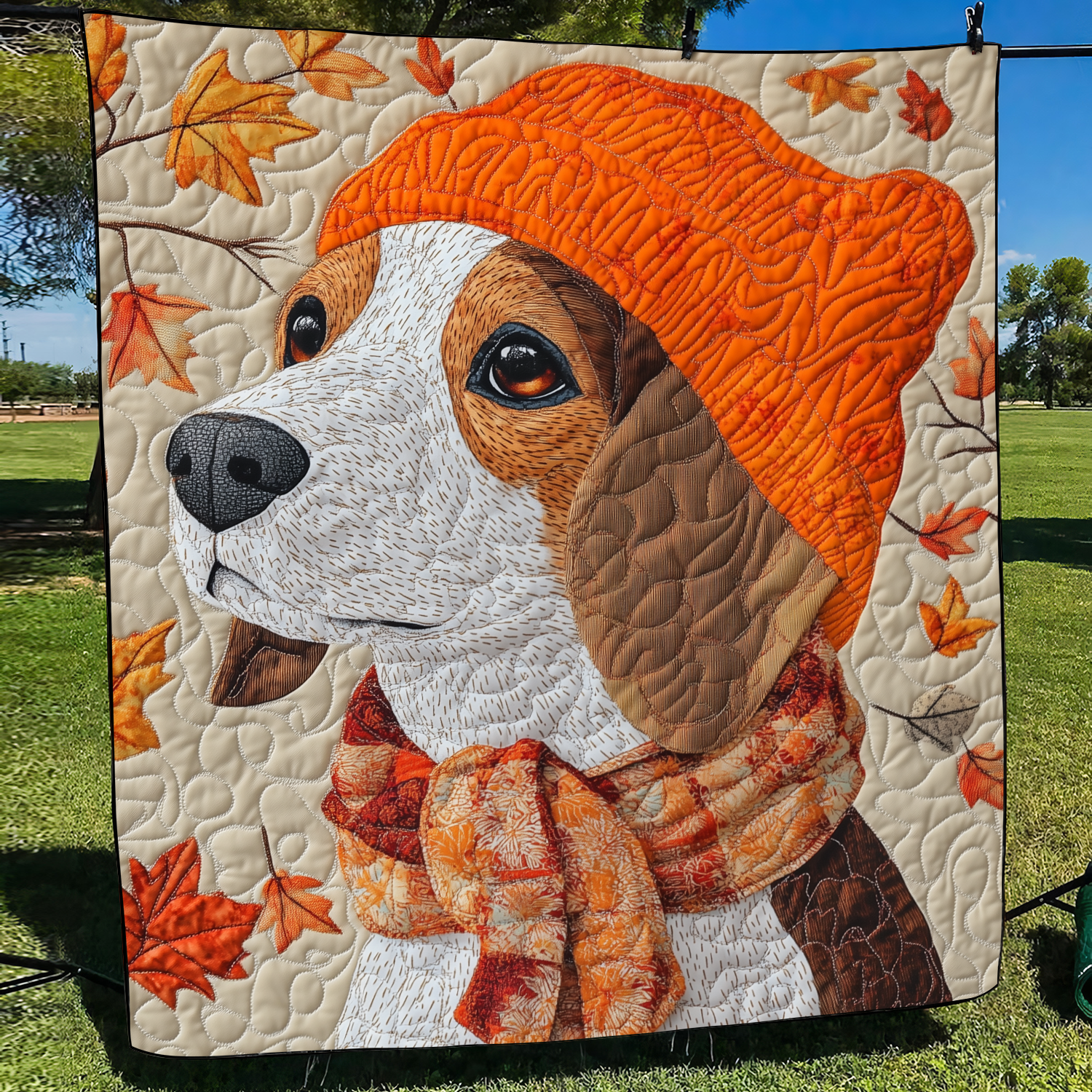 Cuddly Beagle Quilted Blanket July 4 1776 July 4 2026 Gift For Aunt - Tradiviet