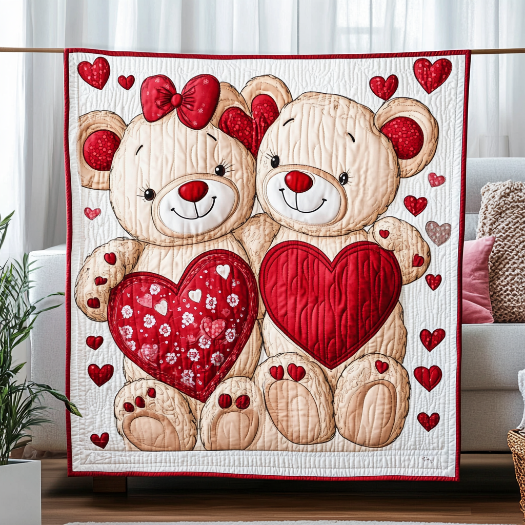 Cuddly Couple Quilted Blanket Semiquincentennial Gift For Friend - Tradiviet