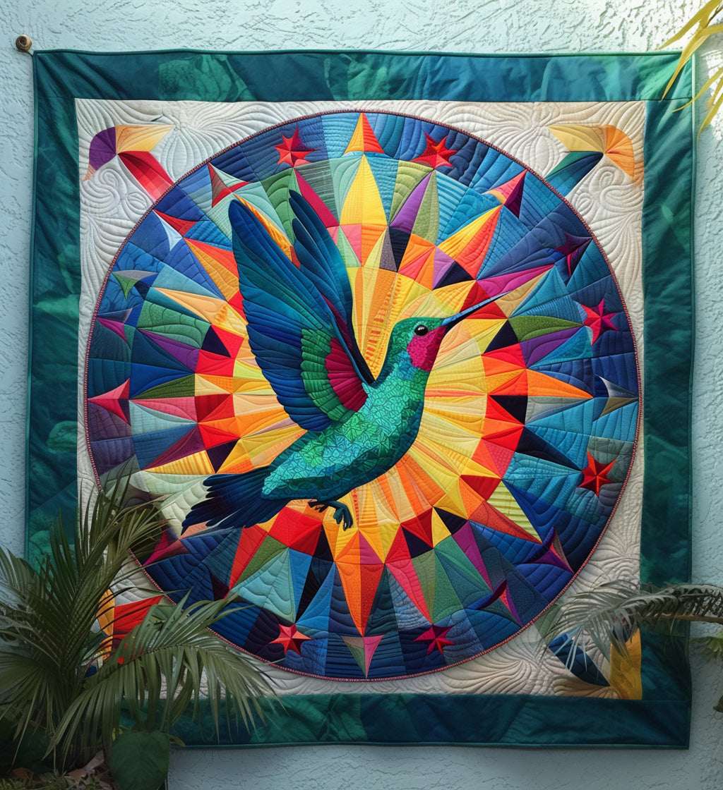 Cultural Hummingbird Quilted Blanket Celebrate America's 250th Gift For Girls - Tradiviet
