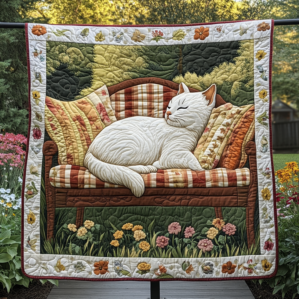 Curious Cat Chronicles Quilted Blanket Home Decor Gift For Coworker - Tradiviet