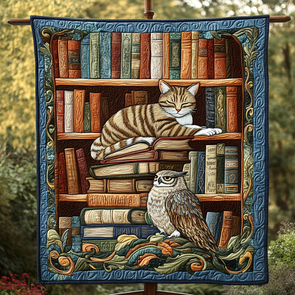 Curious Cat Tales Quilted Blanket House Decorations Gift For Home Decor - Tradiviet