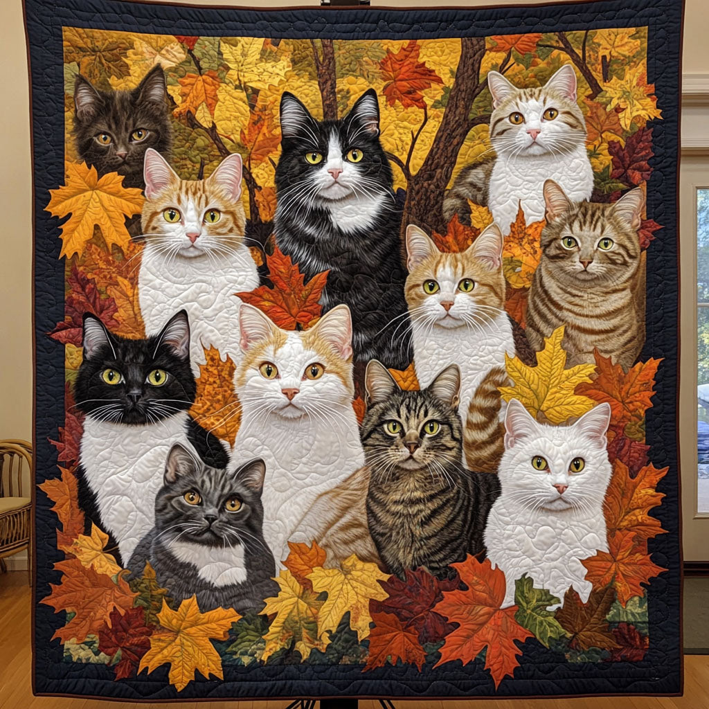 Curious Cats Corner Quilted Blanket Vacation House Decoration Gift For Room Decor - Tradiviet