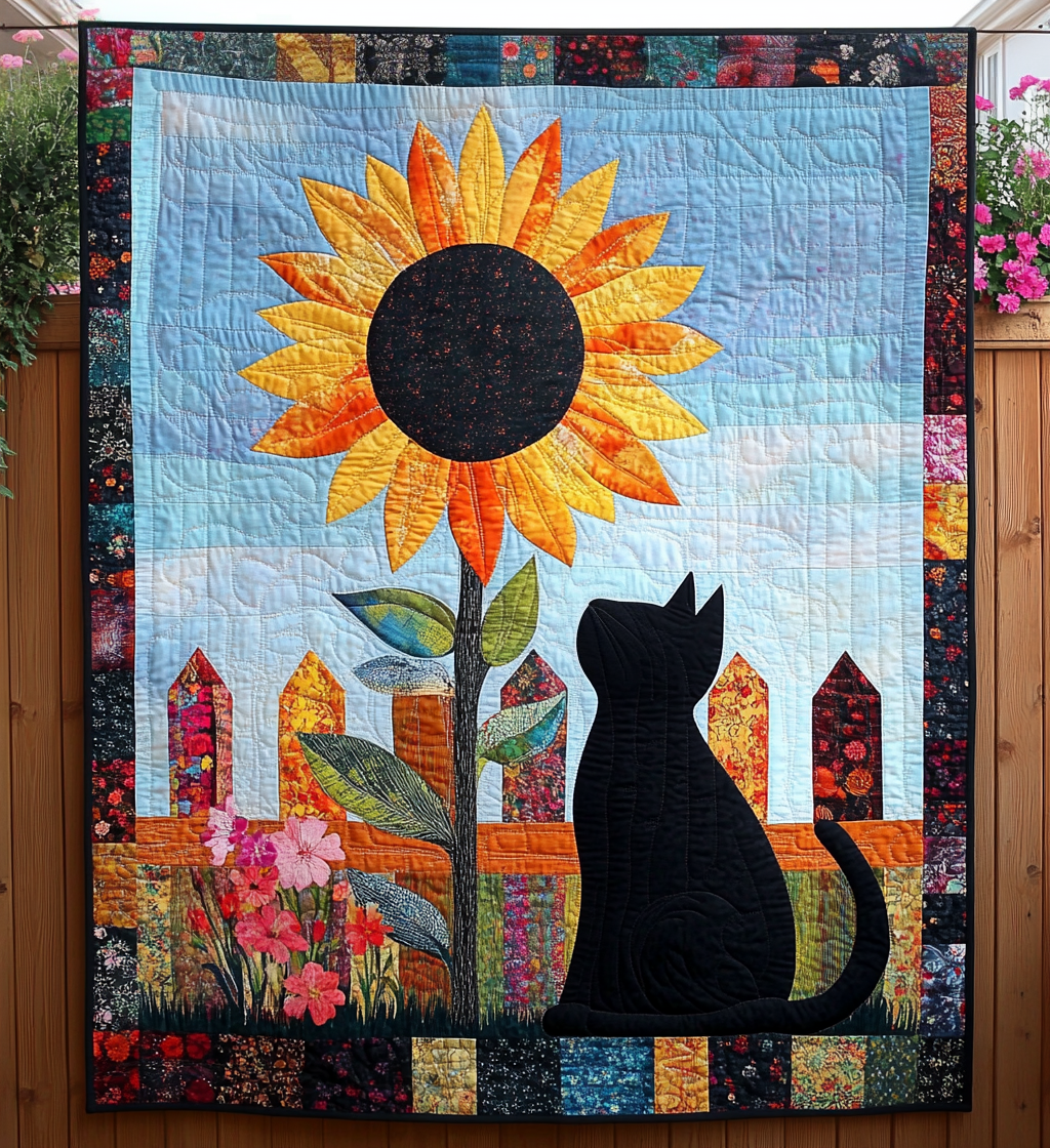 Curious Cats Quilted Blanket Room Decor Gift For Wall Decor - Tradiviet