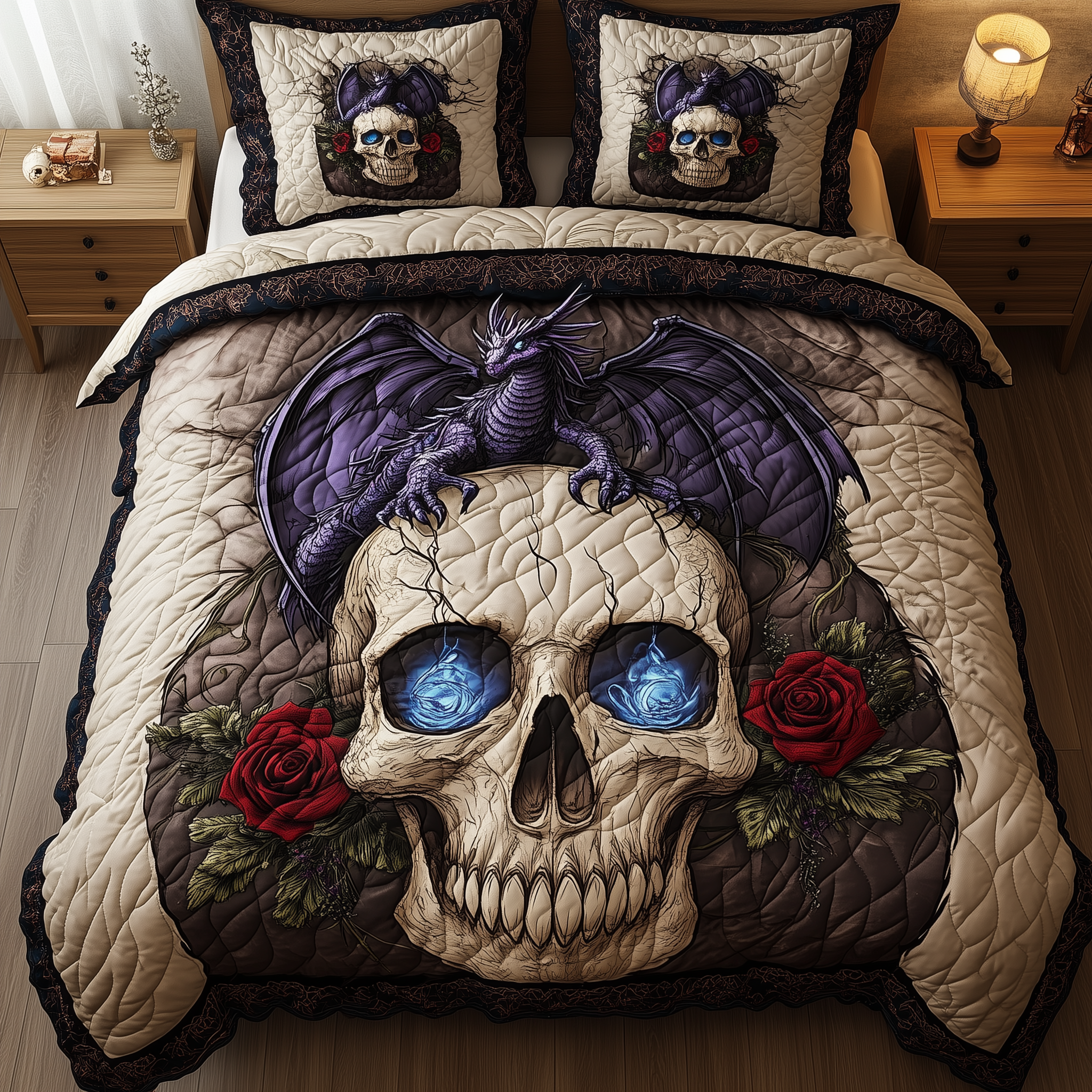 Cursed Flamekeeper Quilted Bedding Set Cursed Flamekeeper Sunset Gift For Her - Tradiviet