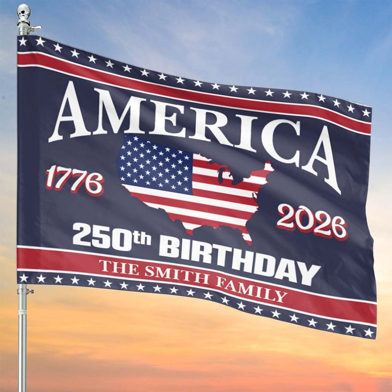 Custom America 250Th Anniversary Flag 1776-2026 Patriotic Gifts For Veterans Day 2025 - Tradiviet