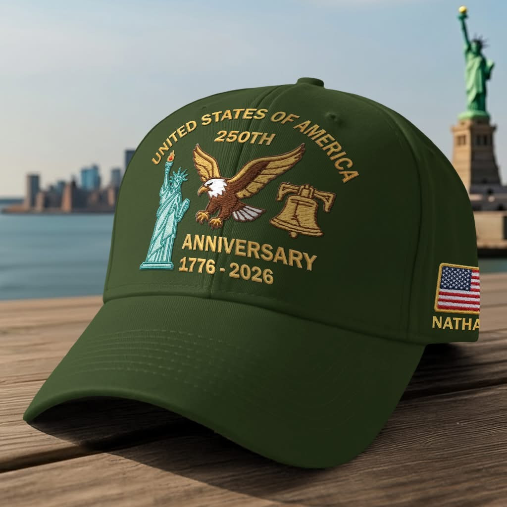 Custom Eagle America 250th Anniversary Hat 1776 2026 Patriotic Gifts For Veterans Day 2025 - Tradiviet