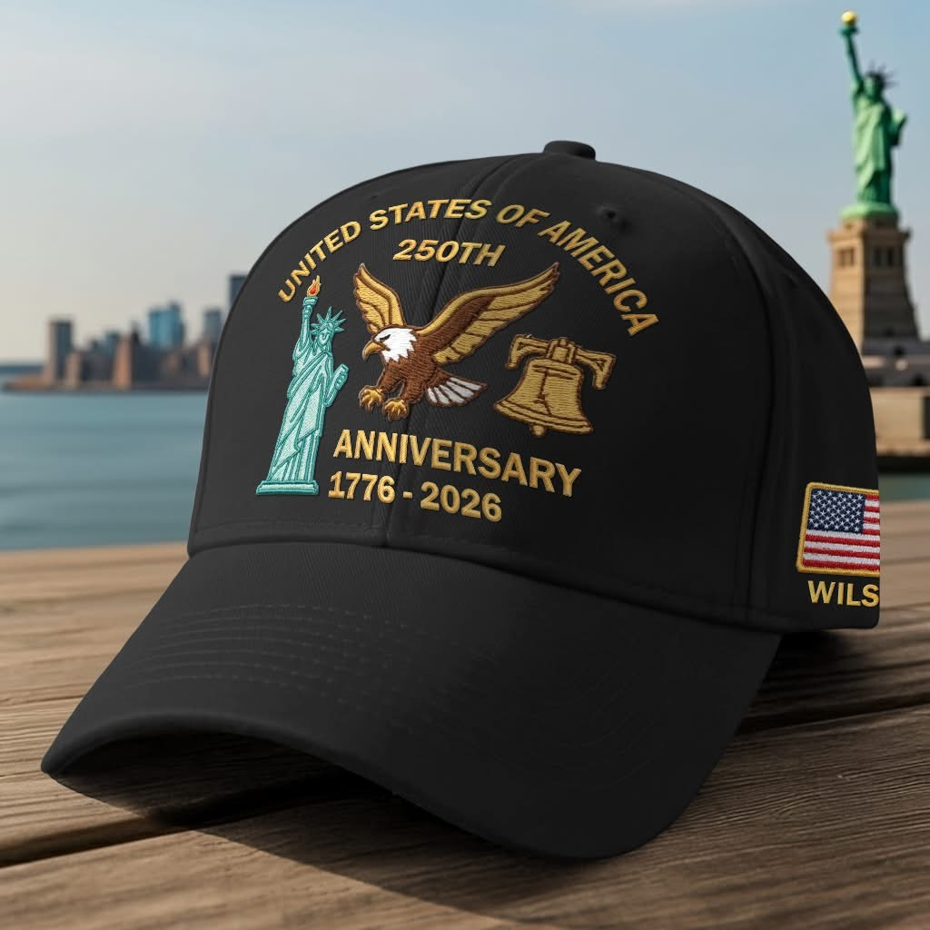 Custom Eagle America 250th Anniversary Hat 1776 2026 Patriotic Gifts For Veterans Day 2025 - Tradiviet - Image 2