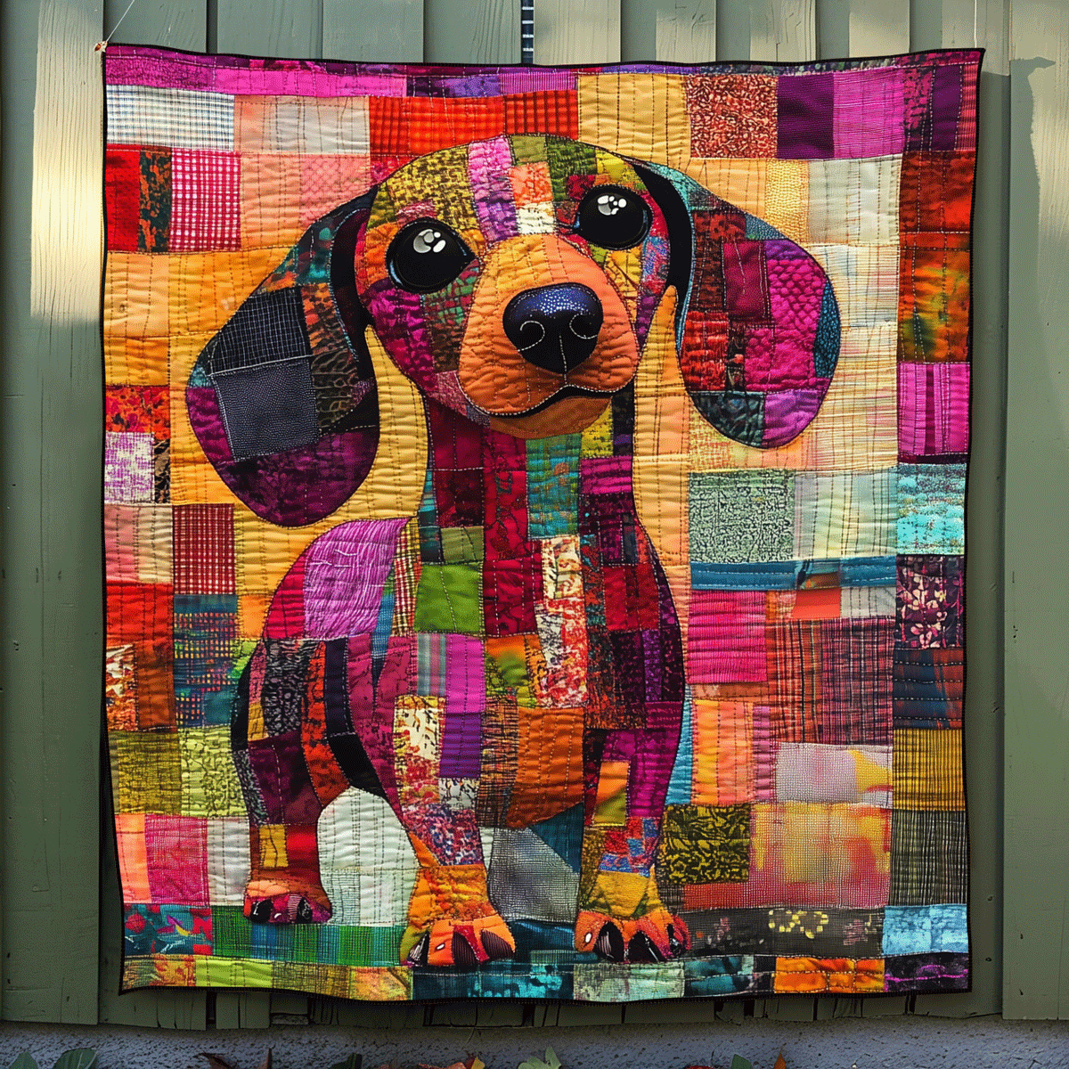 Dachshund Daydream Quilted Blanket Home Decor Patriotic Gifts For Veterans - Tradiviet