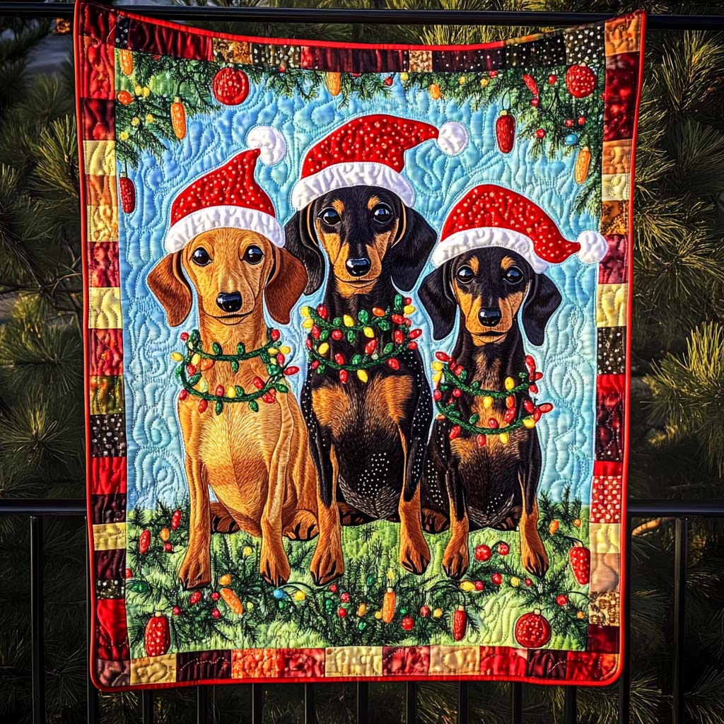 Dachshund Delights Quilted Blanket Room Decorations Unique Patriotic Gifts - Tradiviet