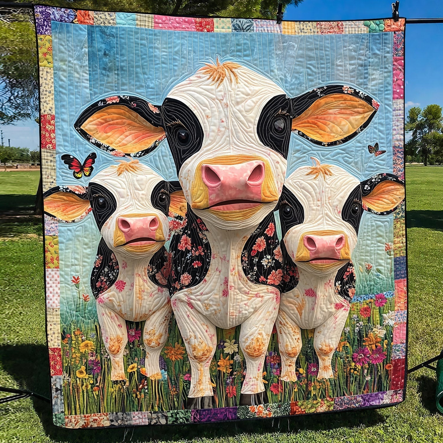 Dairy Buddies Quilted Blanket Cute 4Th Of July Gift For Husband - Tradiviet
