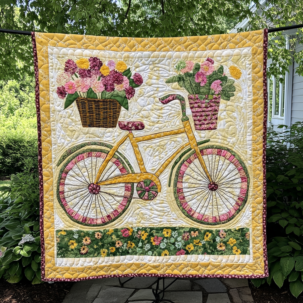 Daisy Chain Ride Quilted Blanket Cute Fourth Of July Gift For Sister - Tradiviet
