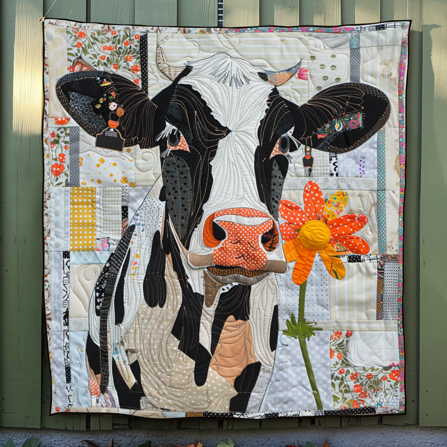 Daisy Dairy Dream Quilted Blanket In God We Trust Gift For Daughter - Tradiviet