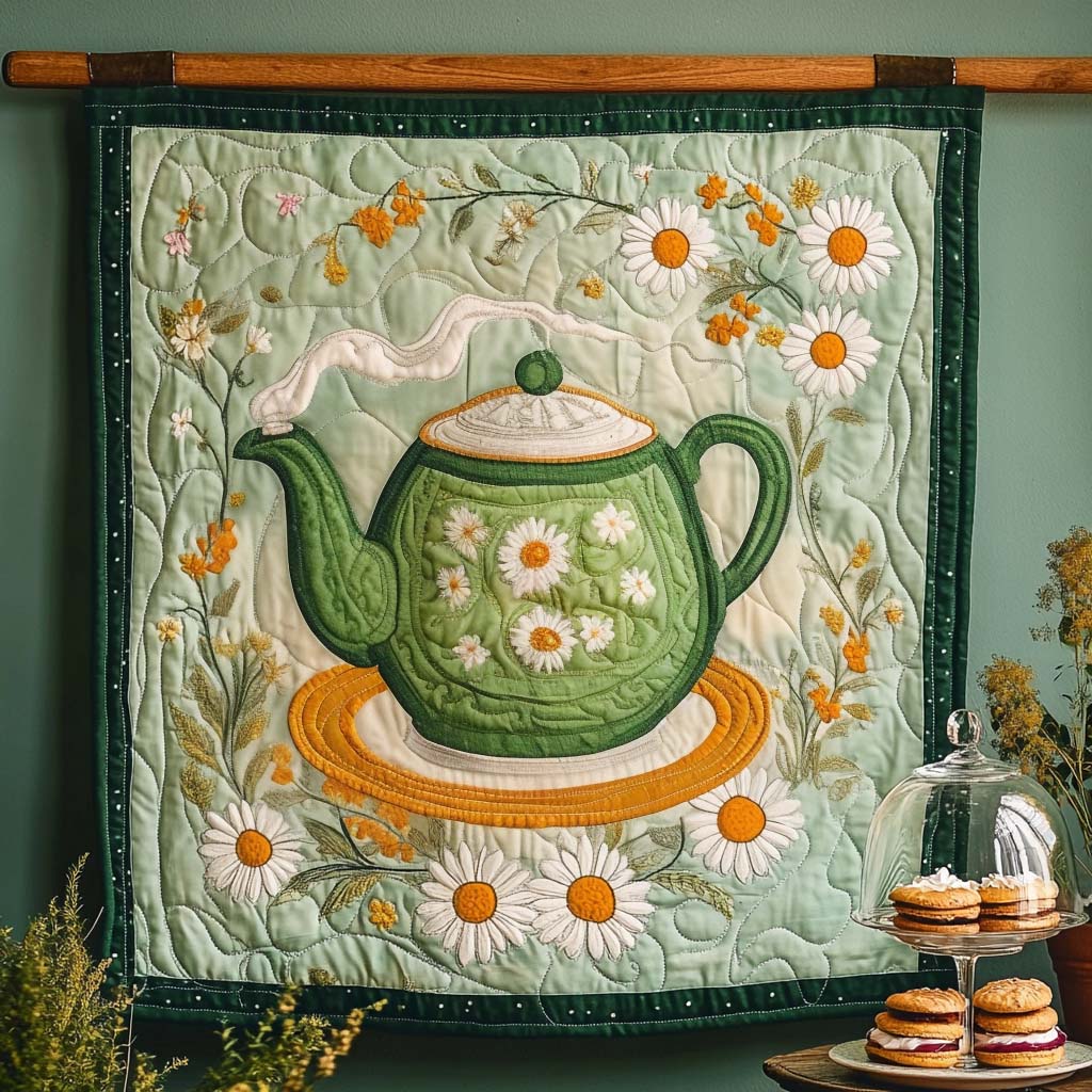 Daisy Tea Time Quilted Blanket Independence Day Gift For Uncle - Tradiviet