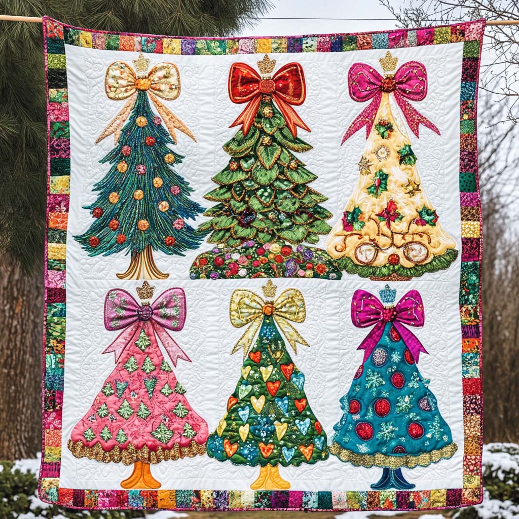Dancing Pines Quilted Blanket USA 250 Years Of Independence Gift For Her - Tradiviet