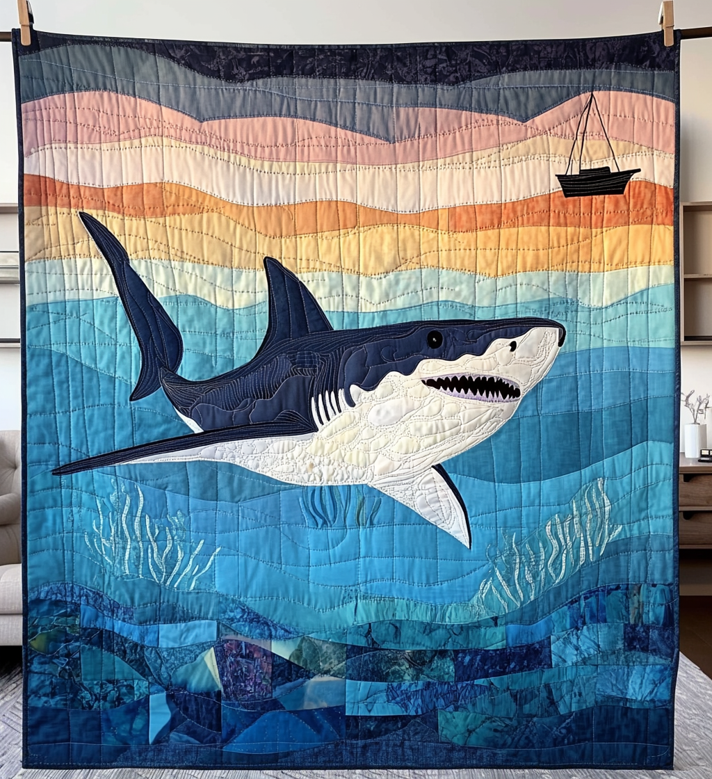 Deep Blue Hunter Quilted Blanket Decor Ideas For Living Room Gift For Housewarming - Tradiviet