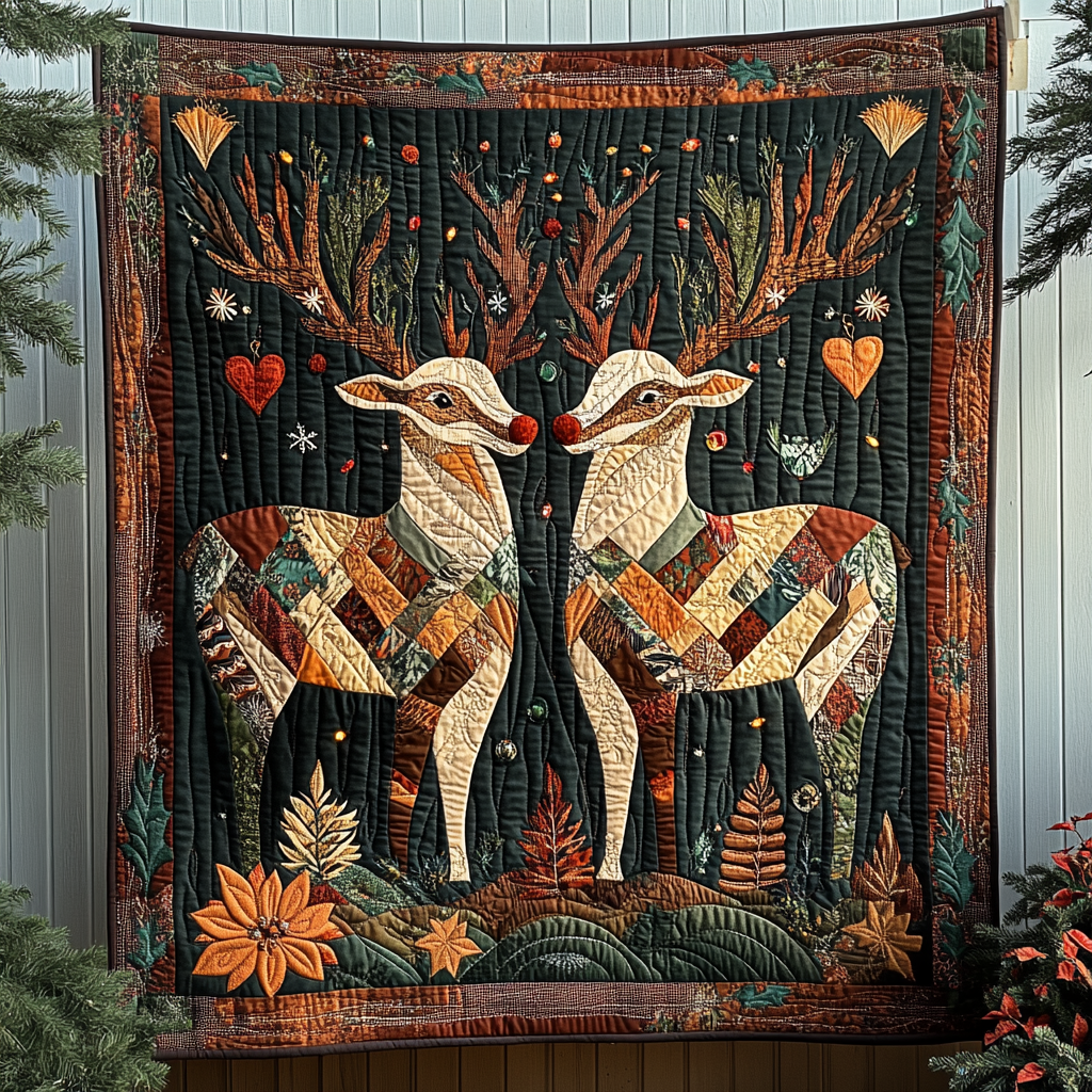 Deer Dreams Quilted Blanket House Decorations Inside Patriotic Gifts For Women - Tradiviet