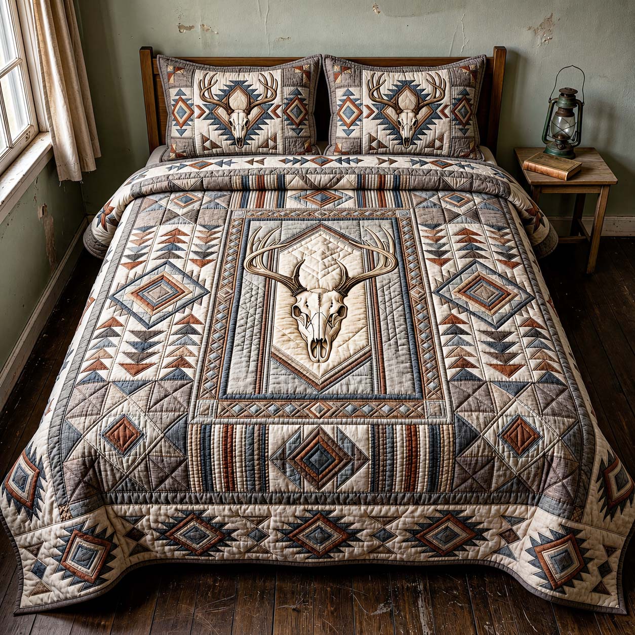 Desert Antlers Quilted Bedding Set Desert Antlers Radiance Gift For Desert Antlers - Tradiviet