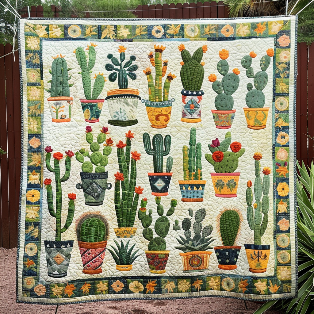 Desert Bloom Quilted Blanket USA 250 Years Strong Gift For Boys - Tradiviet