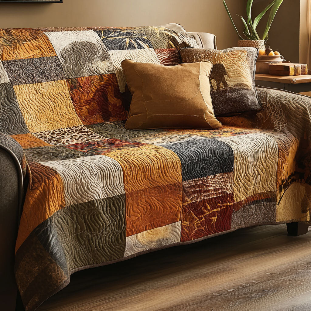 Desert Color Quilted Sofa Cover Pretty Sofa Covers Melanin Black Women Gifts For Her - Tradiviet