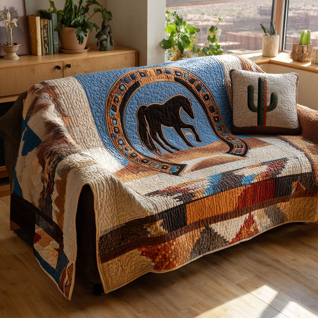 Desert Spirit Trail Quilted Sofa Cover Elegant Room Decor Gift For House Lover - Tradiviet