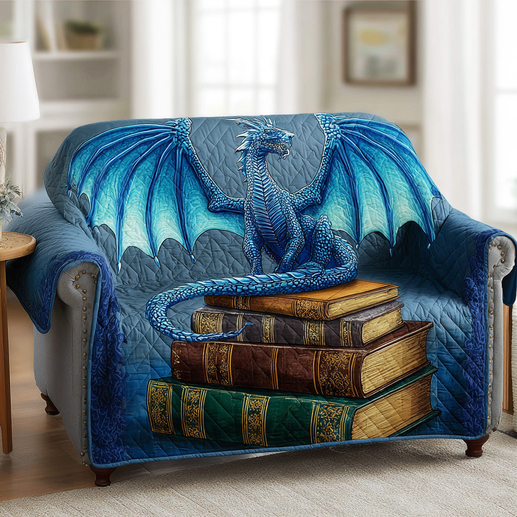 Dragon Scroll Whisper Quilted Sofa Cover Room Room Decor Ideas Great Housewarming Gift Ideas - Tradiviet