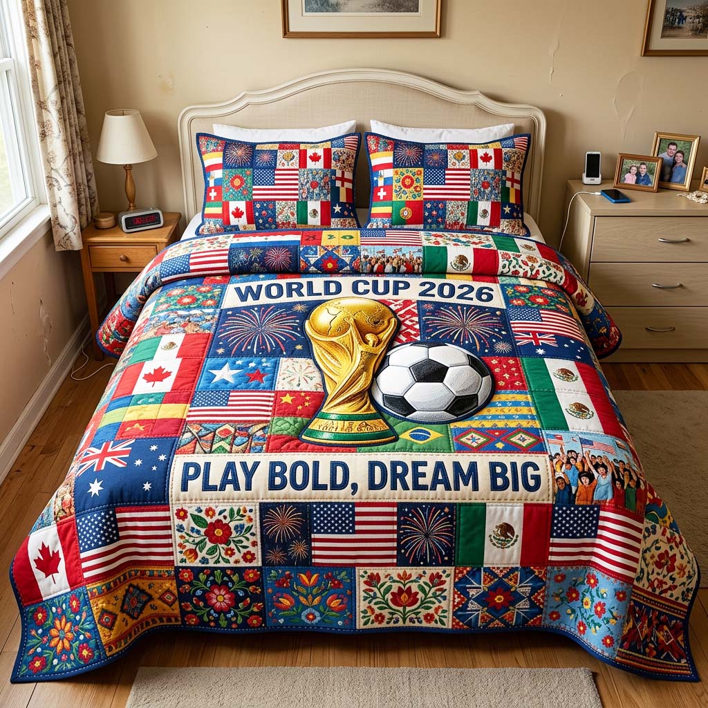 Dream Victory Quilted Bedding Set Dream Victory Harmony Gift For Dream Victory - Tradiviet