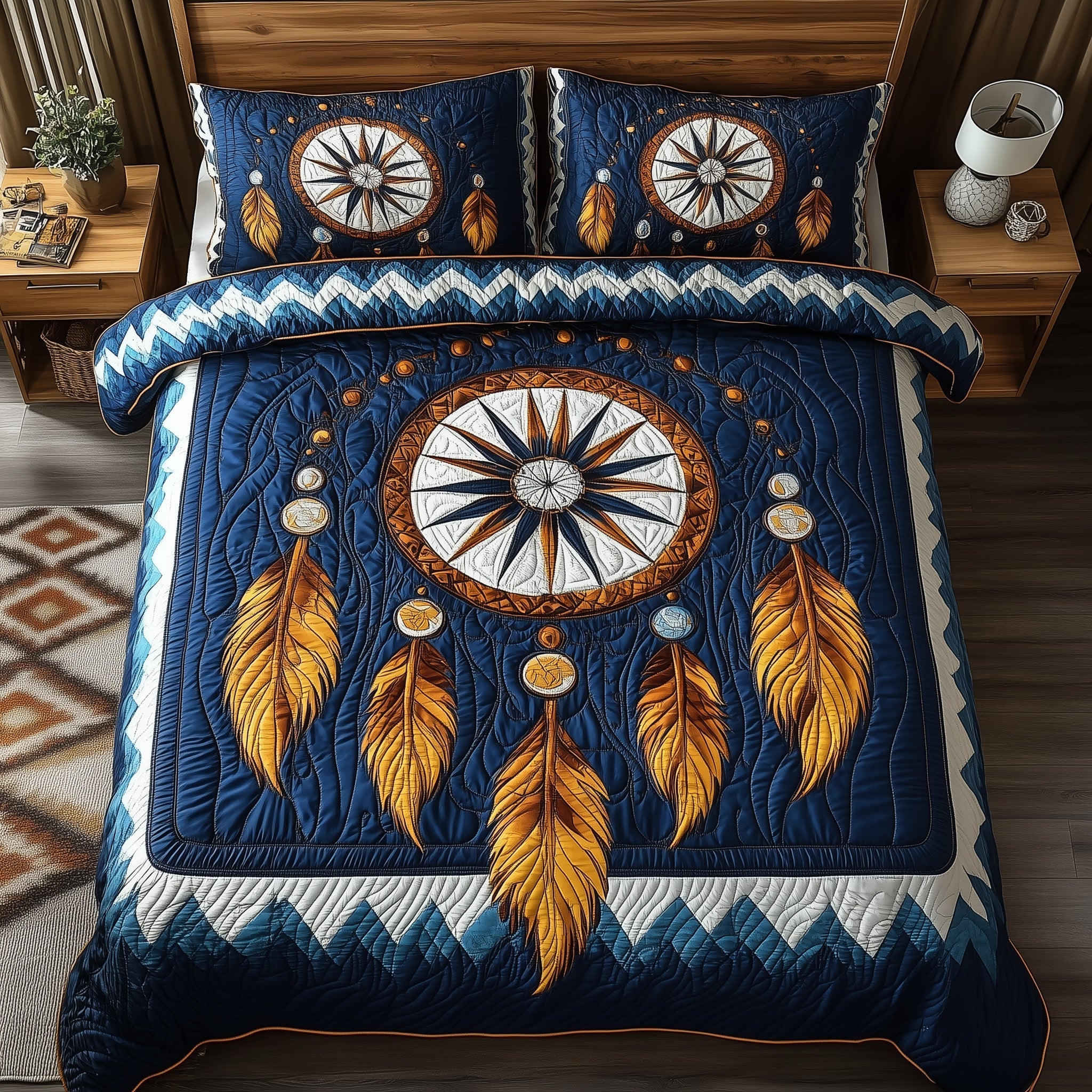 Dreamcatcher Quilted Bedding Set Dreamcatcher Home Honor Gift For Dreamcatcher Mom - Tradiviet