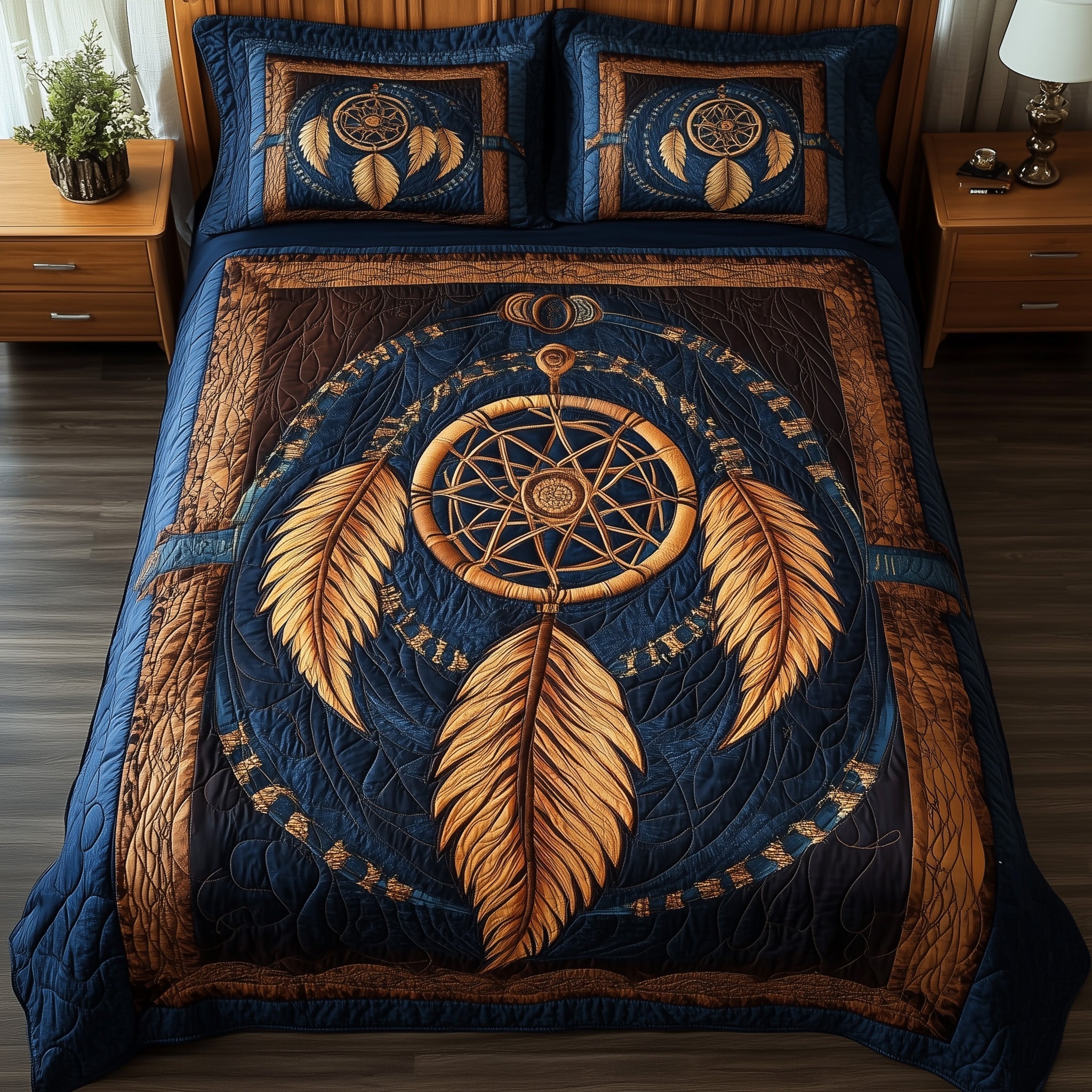 Dreamcatcher Quilted Bedding Set Dreamcatcher Home Houseware Gift For Dreamcatcher Family - Tradiviet
