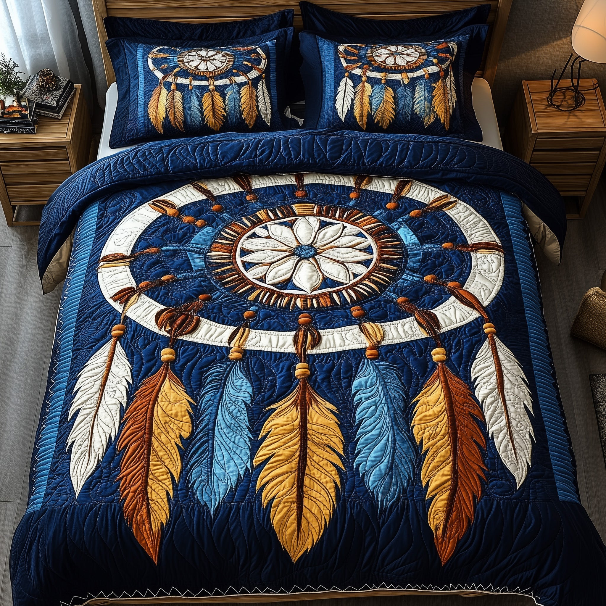 Dreamcatcher Quilted Bedding Set Dreamcatcher Home Nautical Gift For Dreamcatcher Dad - Tradiviet