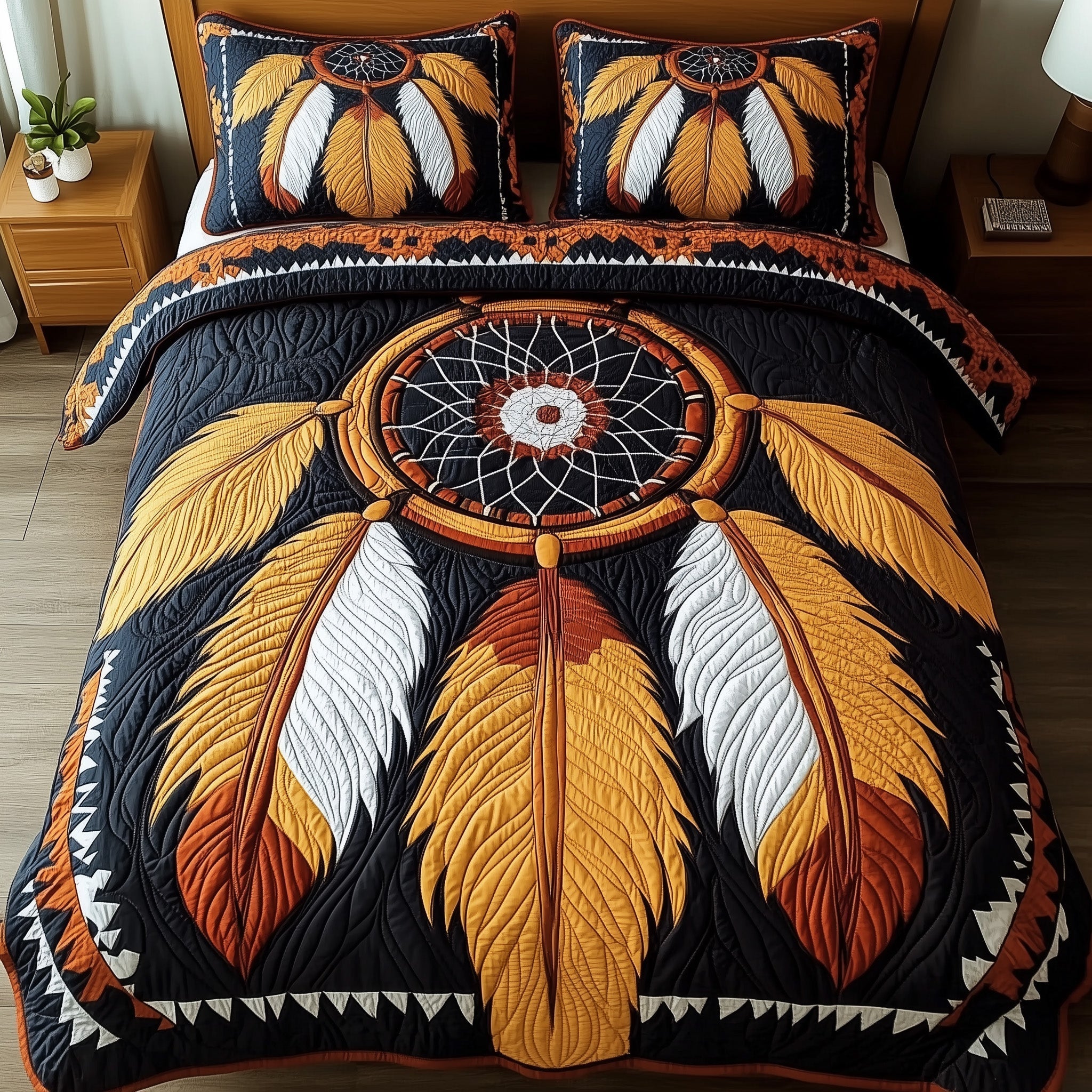 Dreamcatcher Quilted Bedding Set Dreamcatcher Home Peace Gift For Dreamcatcher - Tradiviet