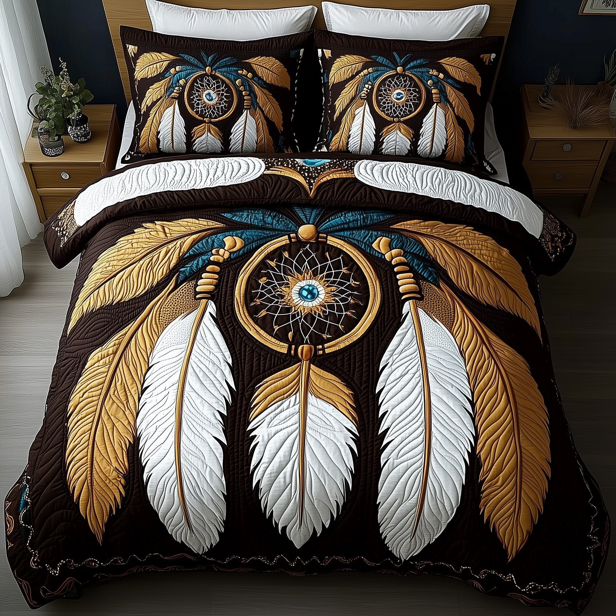 Dreamcatcher Quilted Bedding Set Dreamcatcher Home Spirit Gift For Dreamcatcher Auntie - Tradiviet
