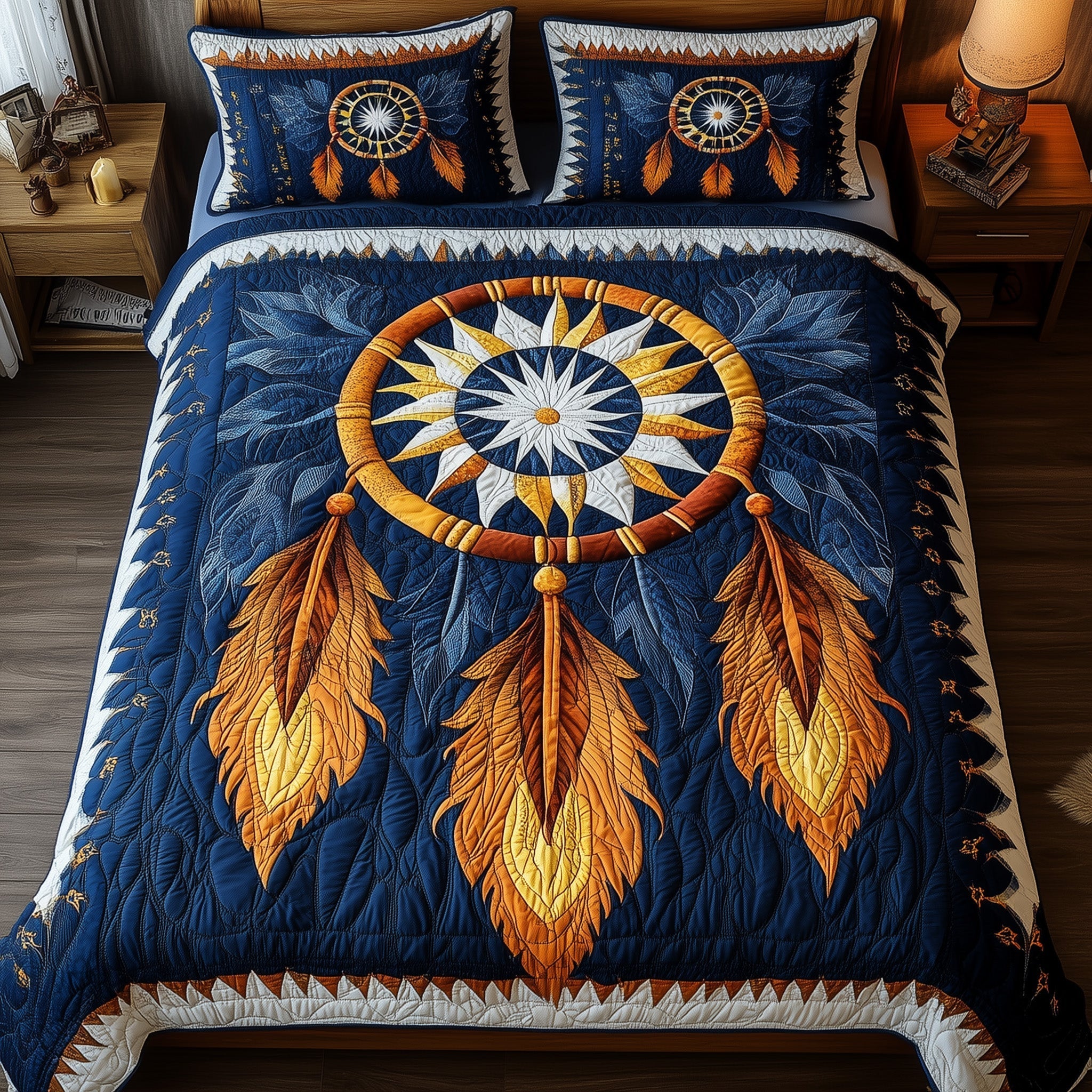 Dreamcatcher Quilted Bedding Set Dreamcatcher Home Sunrise Gift For Dreamcatcher Brother - Tradiviet