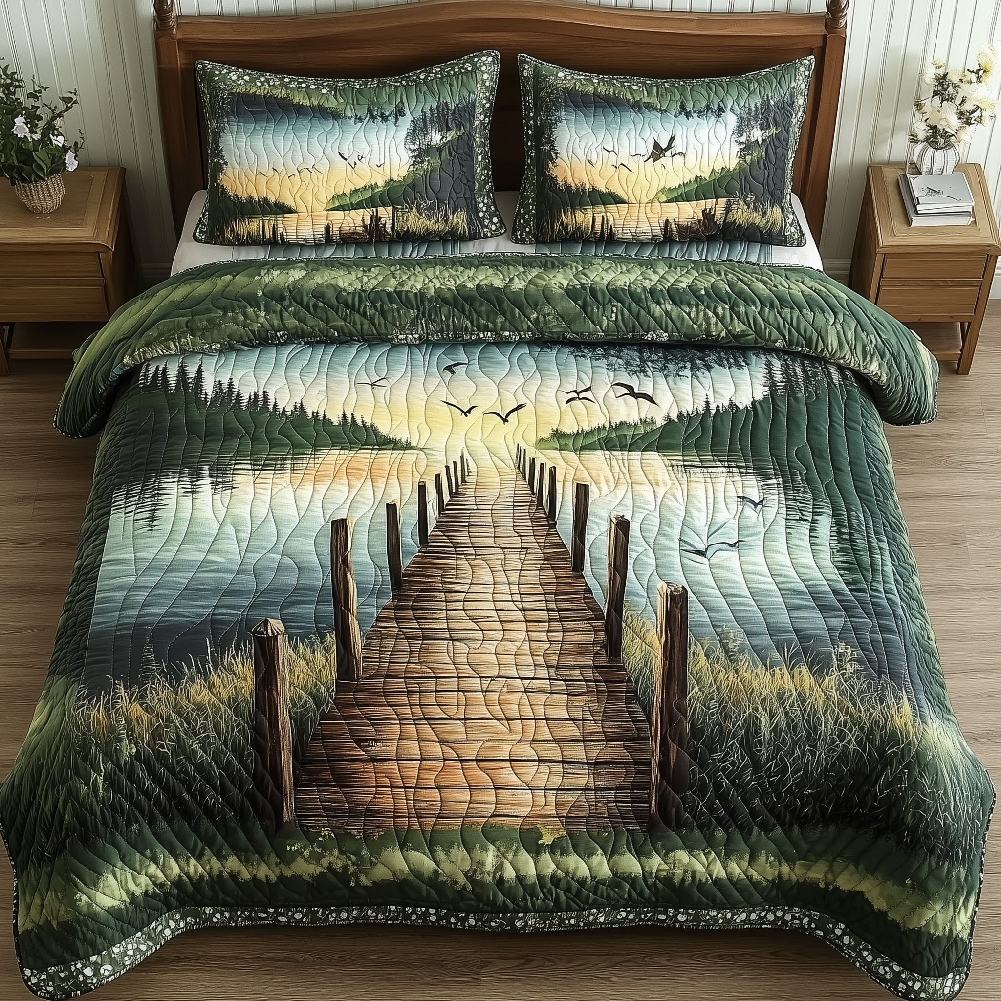 Driftwood Rest Quilted Bedding Set Driftwood Rest Lounge Gift For Driftwood - Tradiviet