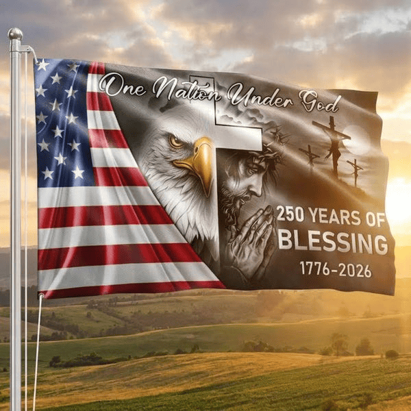 Eagle 250 Years Of Blessing America Flag One Nation Under God Flag Patriotic Outdoor Decor - Tradiviet