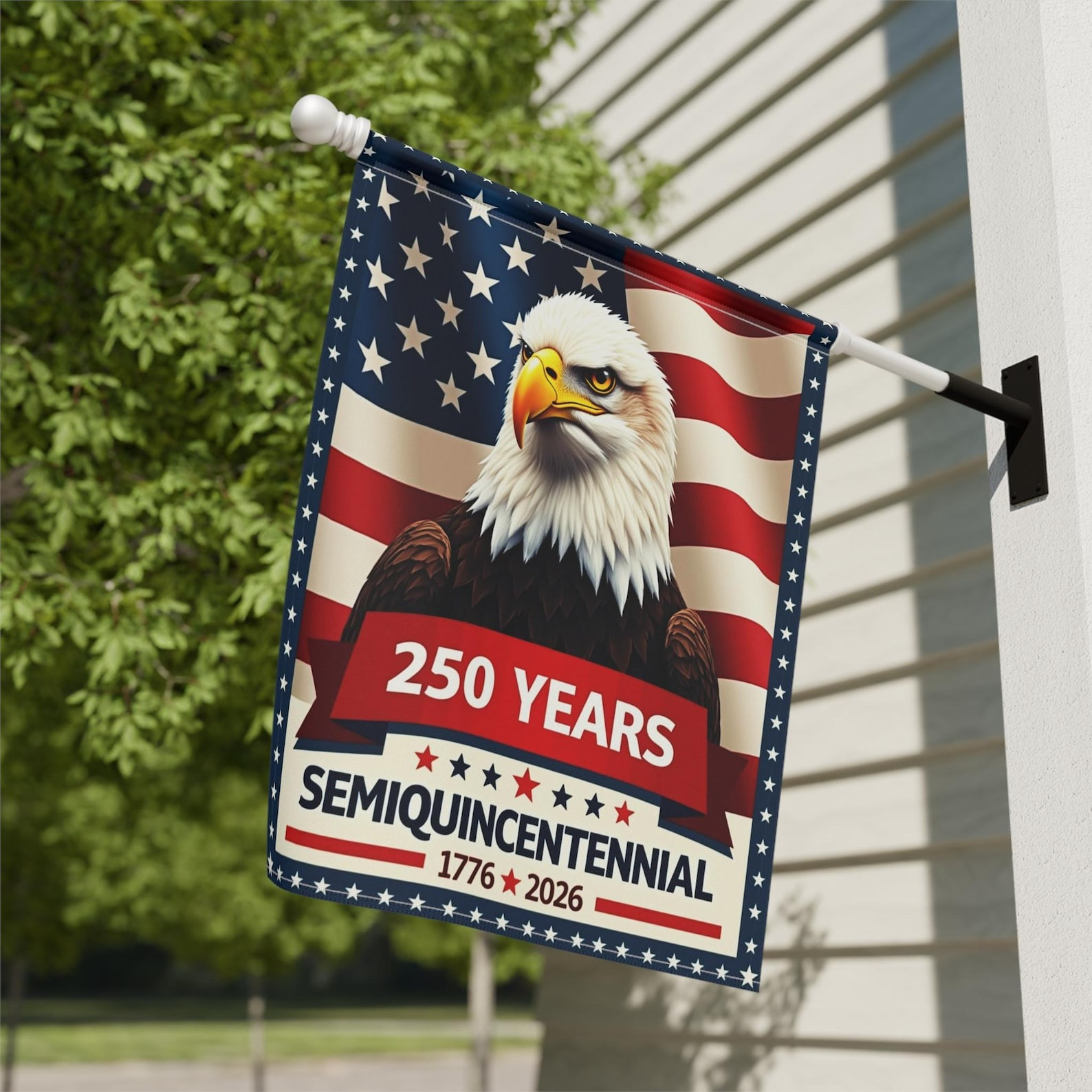 Eagle 250 Years Semiquincentennial Flag American Outdoor Decor Patriotic Flag Gifts - Tradiviet