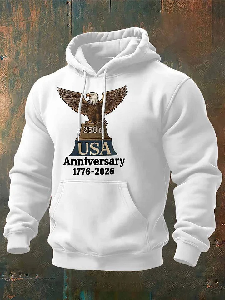 Eagle 250th USA Anniversary Hoodie 1776 2026 Liberty Bell Patriotic 4Th Of July Apparel - Tradiviet - Image 2