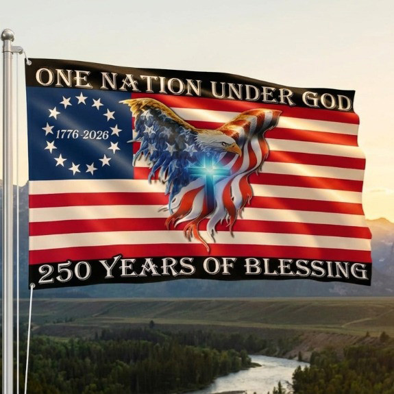 Eagle One Nation Under God 250 Years Of Blessing 250 American Flag Best Christian Gifts - Tradiviet