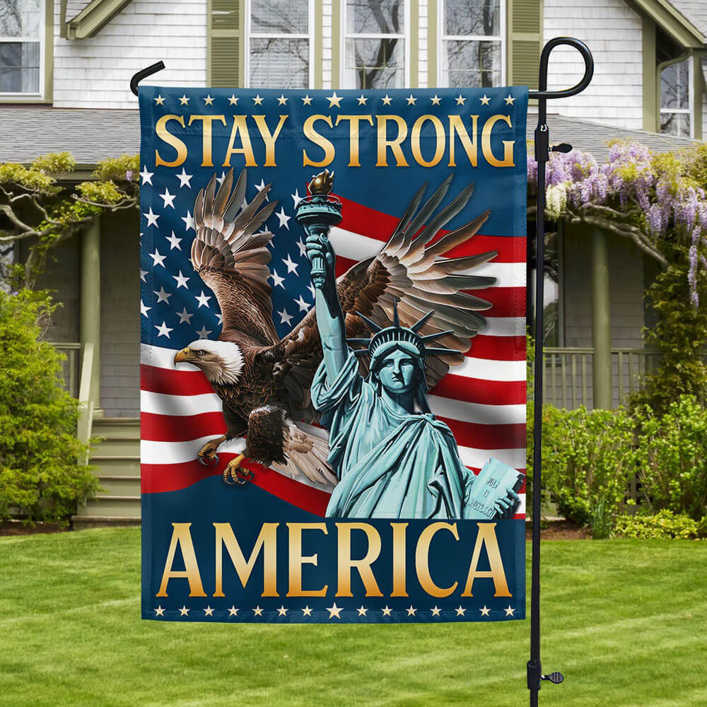 Eagle Statue Of Liberty Stay Strong America Flag USA 250 Years Of Freedom Decorations - Tradiviet