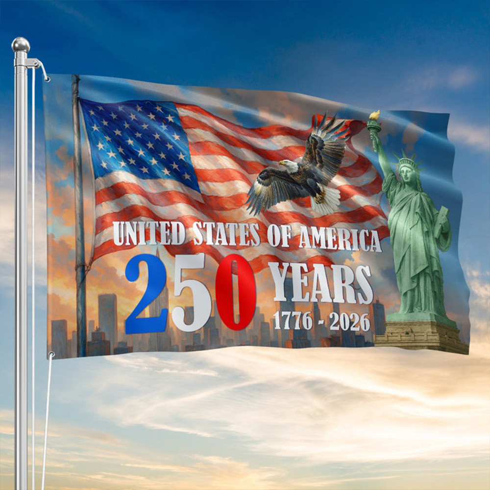 Eagle United States Of America 250 Years Semiquincentennial Flag 1776 2026 Veteran Decor - Tradiviet
