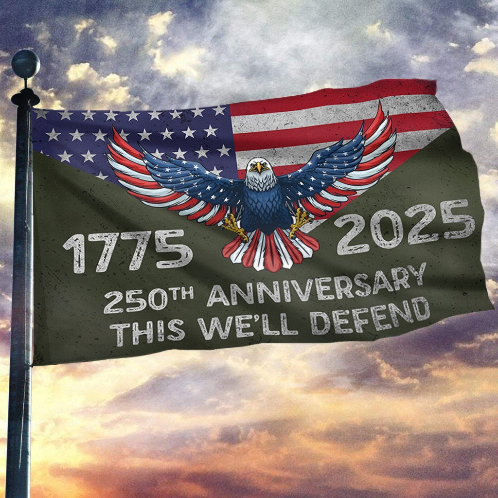 Eagle U.S. Army 250th Anniversary Veteran American Flag 1775 2025 This We'll Defend Decor - Tradiviet