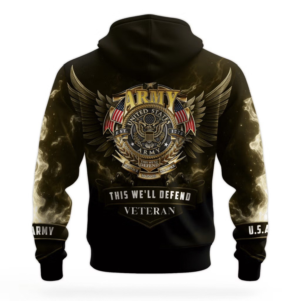 Eagle US Army This We'll Defend 250Th Anniversary Hoodie 1775 2025 Army Veteran Gift Ideas - Tradiviet - Image 2
